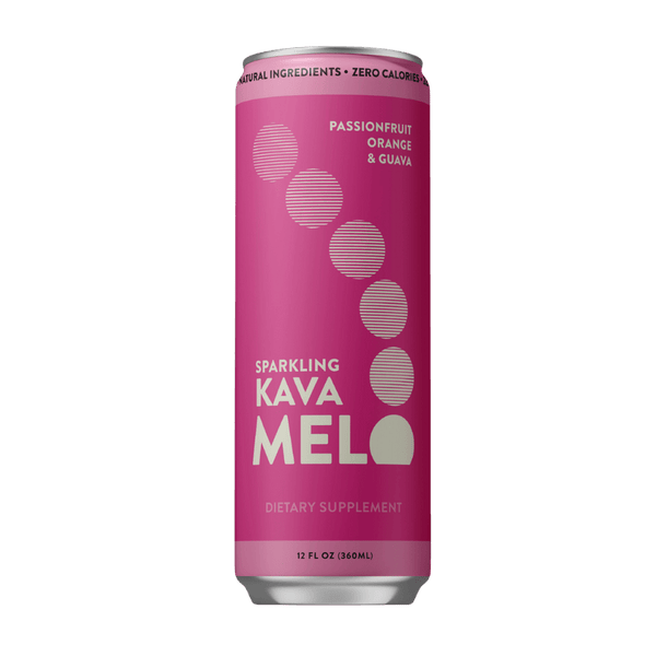 Melo Sparkling Kava – Passionfruit Orange Guava (12oz Cans) - Melo