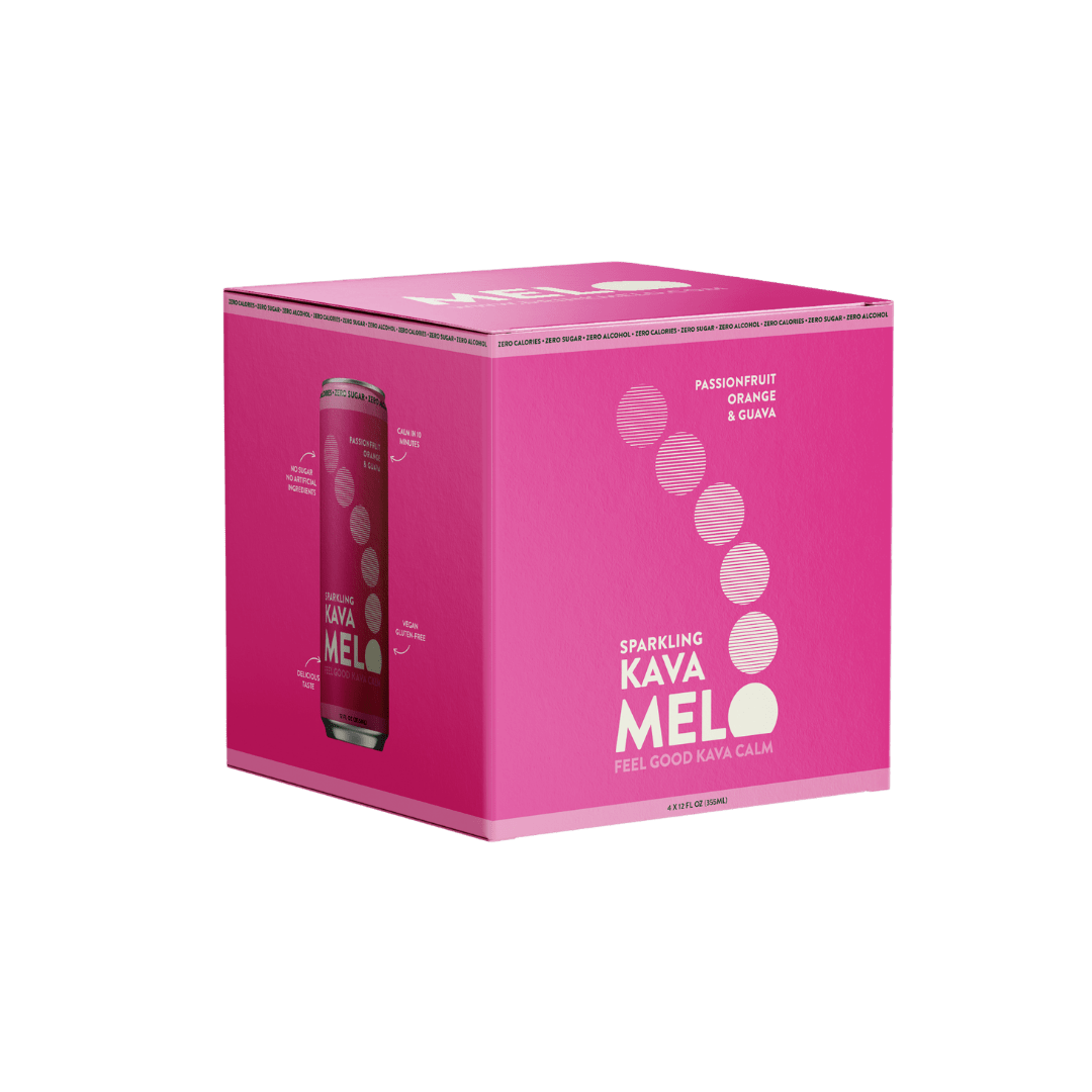 Melo Passionfruit Orange Guava | Non-Alcoholic Sparkling Kava Drink